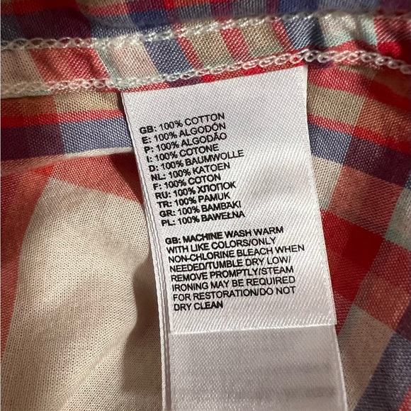 The North Face Womens Button Up Shirt Size Medium Plaid Roll Tab Sleeves - Picture 6 of 6